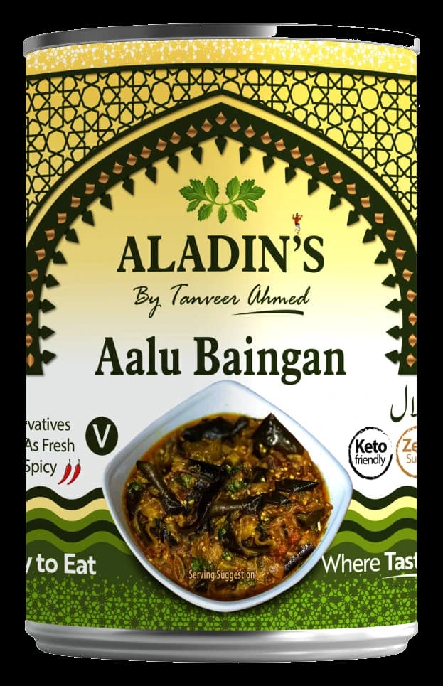 Official ALADIN by Tanveer Ahmed Aalu Baingan Tin Pack